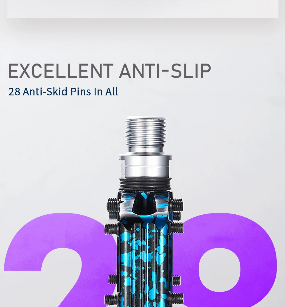 Bike Pedals 9/16 Inch Mountain Bike Pedal Premium Road Bike Pedals Wide Paltform and Lightweight Aluminum Bicycle Pedals