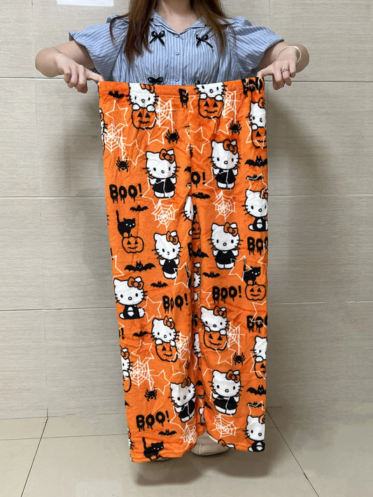 Y2K Hello Kitty Pajamas Pants Sanrio Anime Women's Pajama Pants Cartoon Couple Home Sleepwear Trousers Leisure Home Clothing - MANDOTOS