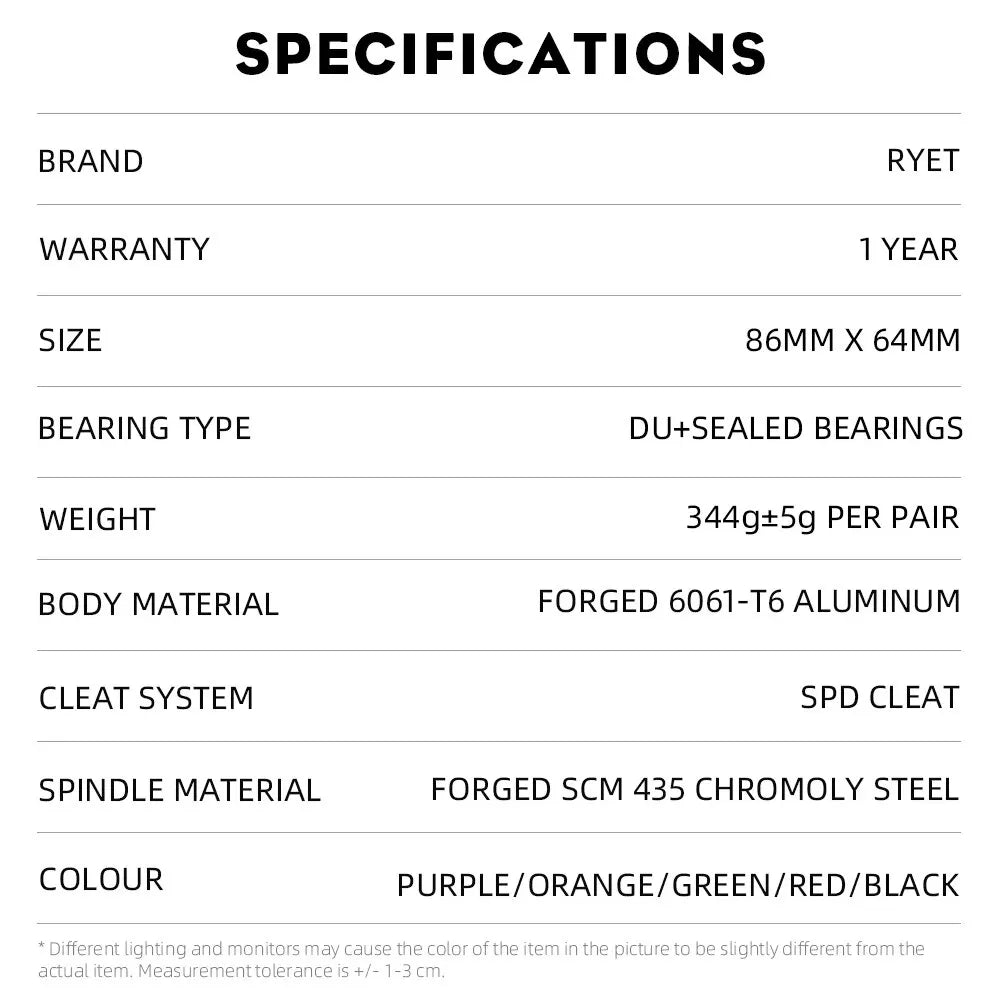 RYET MTB Clipless Pedals: Ultimate grip and control for your mountain biking adventures! 🚵🏼♂️ - MANDOTOS