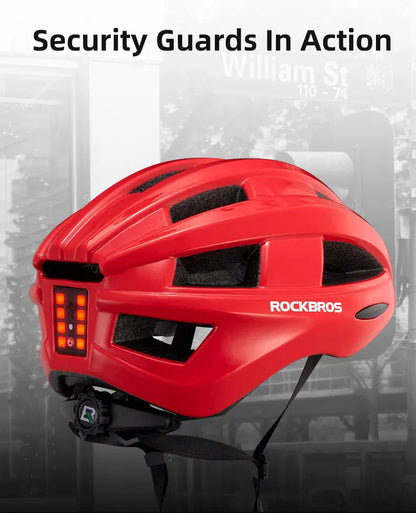 ROCKBROS Bicycle Light Helmet MTB Road USB Warning Rear Light Cycling Helmet EPS PC Intergrally-molded Safety Bike Helmet - MANDOTOS