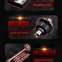 Teeggi 16101 /16102 PRO 1:16 High Speed RC Car With LED Light Drift 70KM/H 4WD RC Off-Road Car Monster Truck Toy For Kid Gifts - MANDOTOS