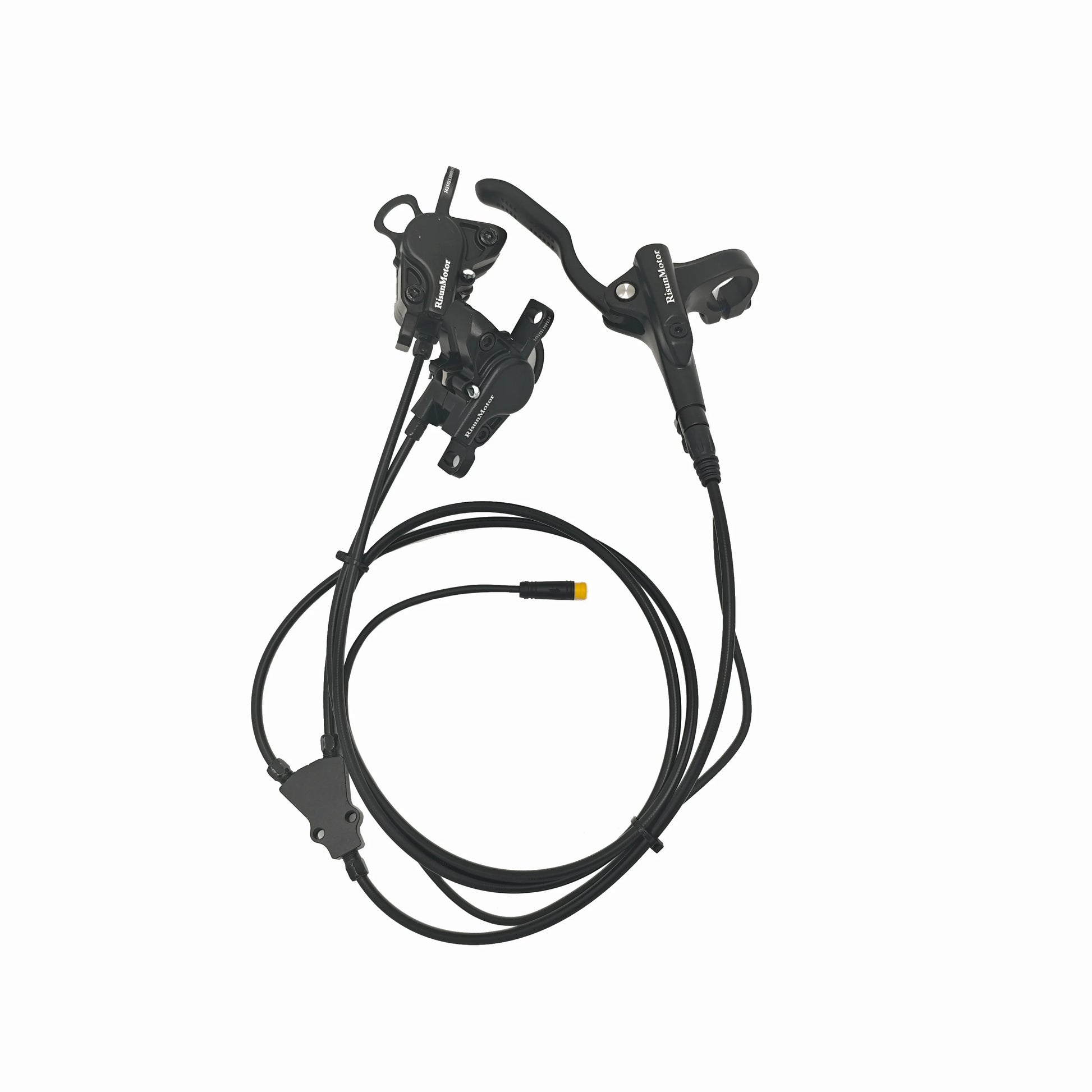 Hydraulic Disc Brake Kits with Front Dual Brake Calipers and Parking Button for Electric Bicycle Tricycle