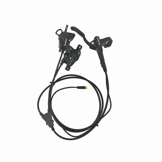 Hydraulic Disc Brake Kits with Front Dual Brake Calipers and Parking Button for Electric Bicycle Tricycle