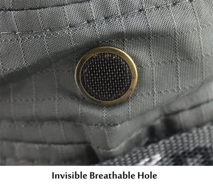 Summer Men Bucket Hat Outdoor UV Protection Wide Brim Panama Safari Hunting Hiking Hat Mesh Fisherman Hat Beach Sunscreen Cap - MANDOTOS