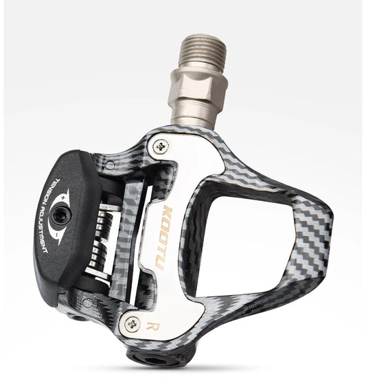 Road Bike Clipless Pedals Carbon Clip-On Pedals With Sealed Bearings Works With KEO And Shimano SPD System Locking Pedals