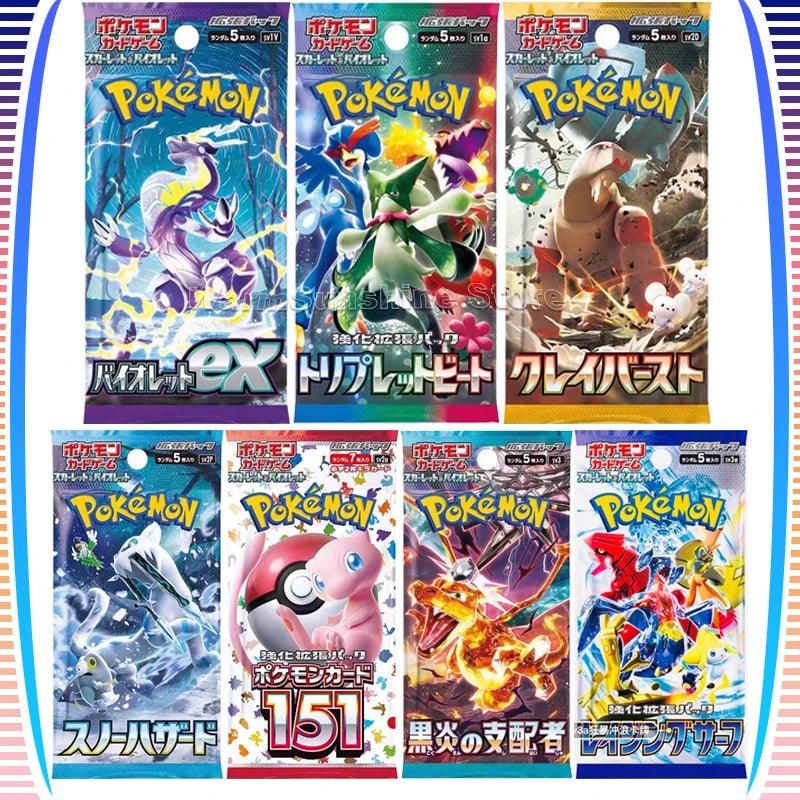 Original Pokemon Card Game PTCG Japanese Edition SV1V SV1A SV2D SV2P SV2A 151 SV3 SV3A Bale Off Single Pack Trading Cards - MANDOTOS
