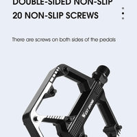 WEST BIKING Bicycle Pedals Sealed DU Bearing Nonslip Pedal Mountain Road Bike Cycling Alloy MTB Pedal Bicycle Accessories