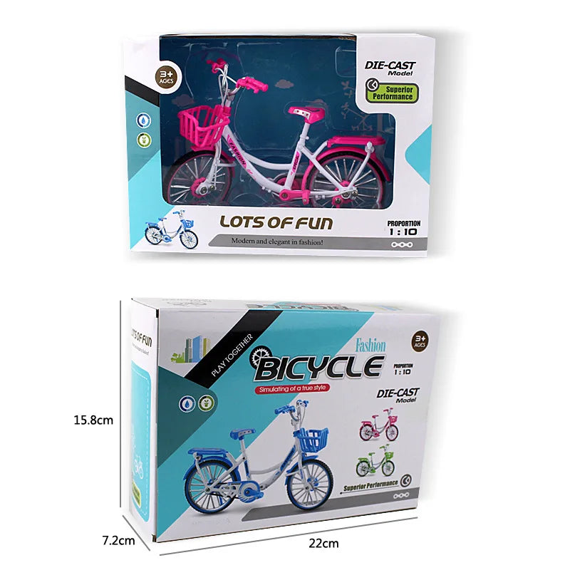 Creative Alloy Bicycle Model Ornament Mini Metal Bike Toy Collectible
