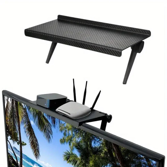 1PC Hot Selling Computer and TV Screen Storage Rack Wireless Router Set-top Box Rack No Perforated Storage Bracket Divine Tool - MANDOTOS