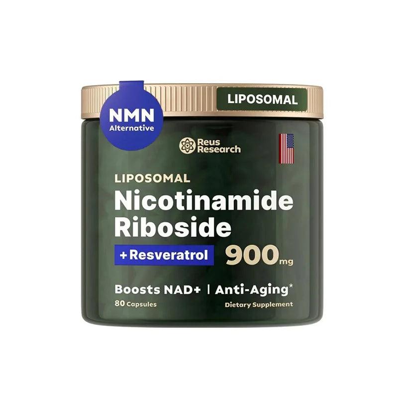 NAD+ Supplements for Anti-Aging Energy Focus and Nicotinamide Riboside Resveratrol - MANDOTOS
