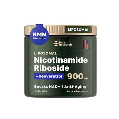 NAD+ Supplements for Anti-Aging Energy Focus and Nicotinamide Riboside Resveratrol - MANDOTOS