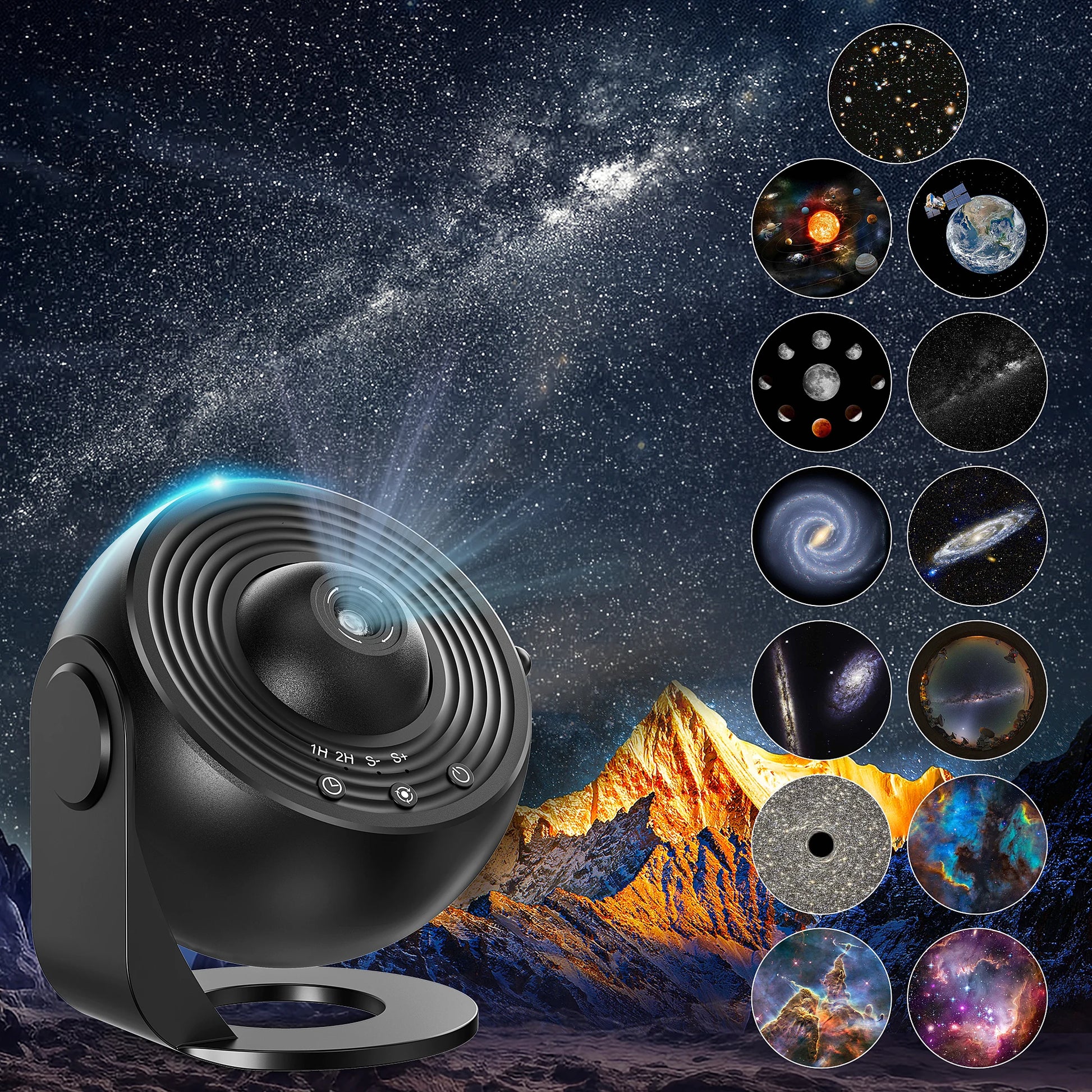 13 in 1 Star Projector, Planetarium Galaxy Projector for Bedroom, Aurora Projector, Night Light Projector for Kids Adults - MANDOTOS