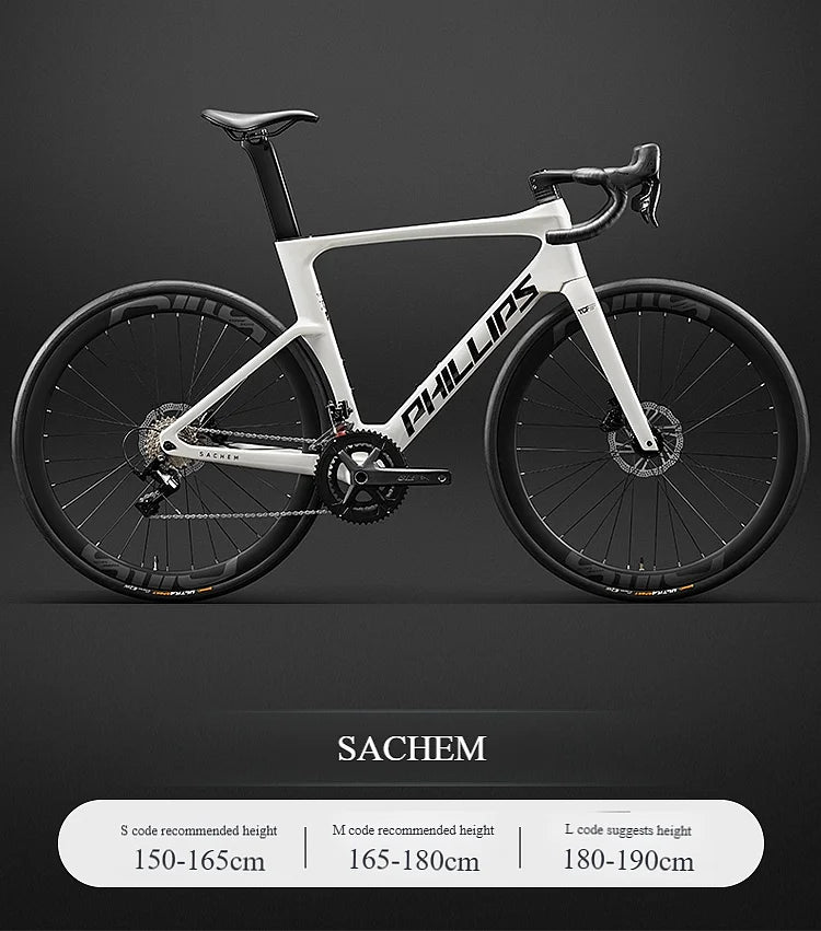 2025 New Ultra-Light Carbon Fiber Road Bike Fast Racing Bicycle with Hydraulic Disc Brakes 16/24-Speed Gear Shift Drop Handlebar