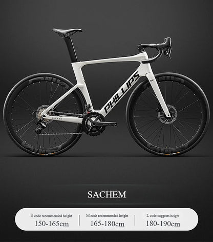 2025 New Ultra-Light Carbon Fiber Road Bike Fast Racing Bicycle with Hydraulic Disc Brakes 16/24-Speed Gear Shift Drop Handlebar