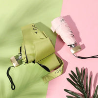 1Pc 55% Off Mini Sun Umbrella Pocket Rain Umbrella Vinyl Folding UV Ultraviolet Protection Sun Shade Pocket Parasol Capsule - MANDOTOS