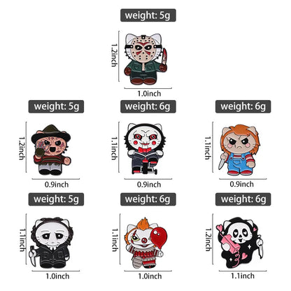 Animal 5-7pcs/Set Enamel Pins Penguin Bat Bee Owl Metal Brooches Fashion Lapel Badge Backpack Clothes Jewelry Gift for friends - MANDOTOS