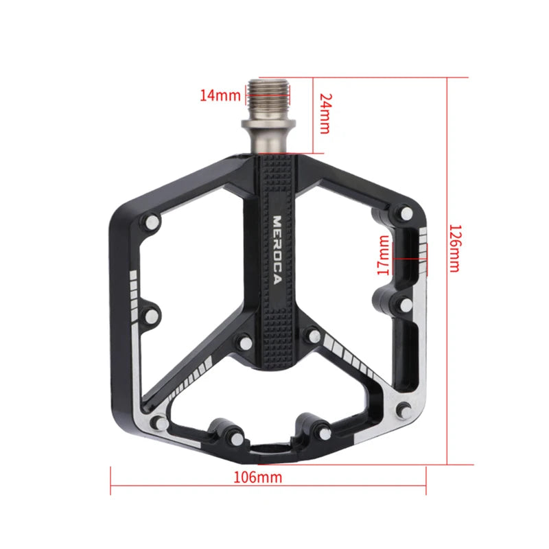 Bicycle Pedals Sealed DU Bearing Nonslip Pedal Mountain Road Bike Cycling Alloy Platform Mtb Pedal