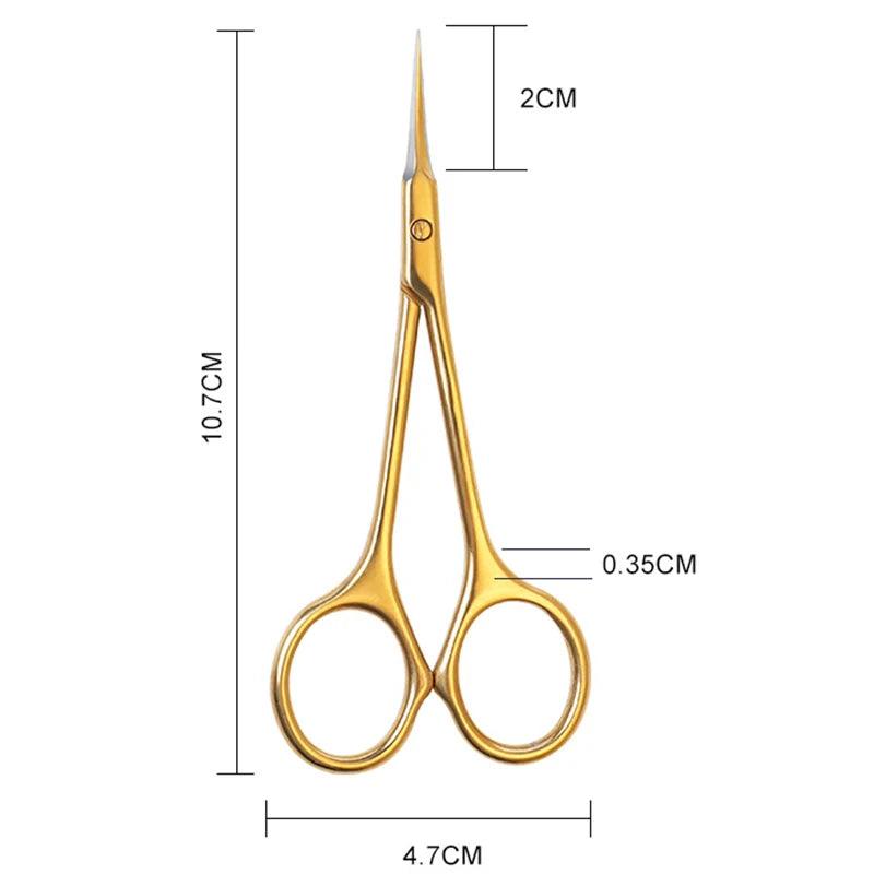 Stainless Steel Cuticle Scissors Dead Skin Remover For Nails Art Clippers Russian Nail Scissors Manicure Curved Tip Scissor - MANDOTOS