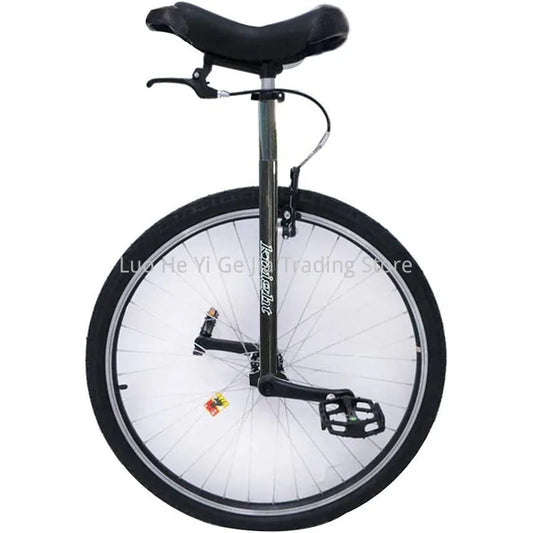28" Unicycle with Brakes, Extra Large Heavy Duty Men Teens Boys Balance Bike, for Tall People Height 160-195Cm /63"-77"
