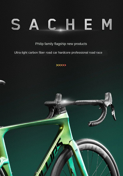 2025 New Ultra-Light Carbon Fiber Road Bike Fast Racing Bicycle with Hydraulic Disc Brakes 16/24-Speed Gear Shift Drop Handlebar