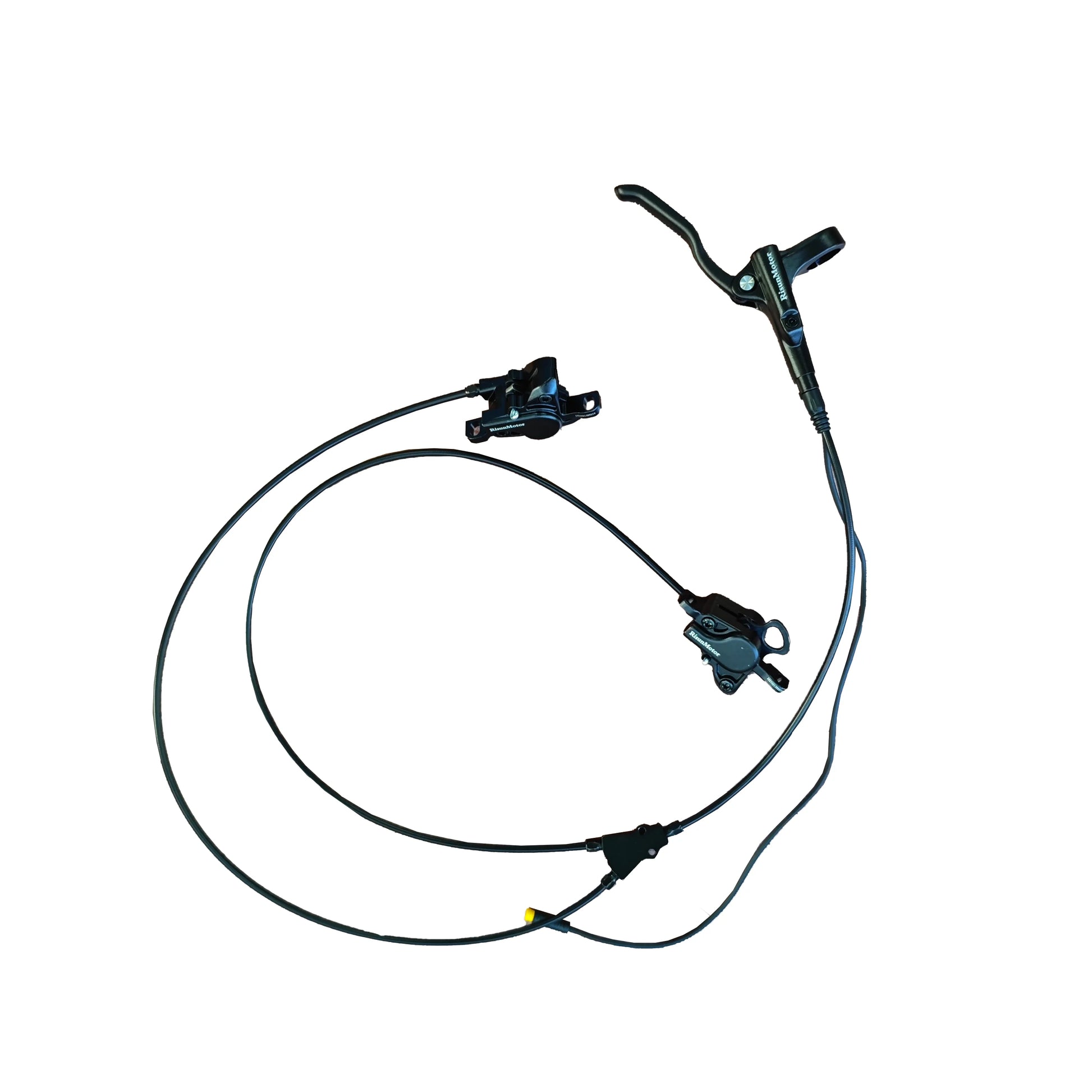 Hydraulic Disc Brake Kits with Front Dual Brake Calipers and Parking Button for Electric Bicycle Tricycle