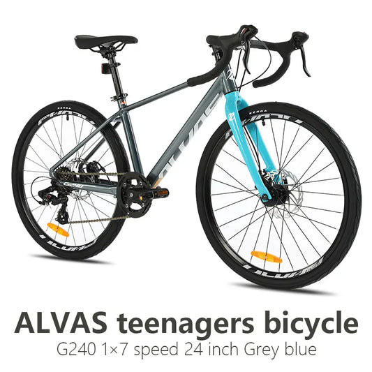 F, YUZE G240 7Speed Aluminum Disc Brake Bike Boy Girl Student Children Bicycle Teen Road bicicleta велосипед Handlebar 380mm