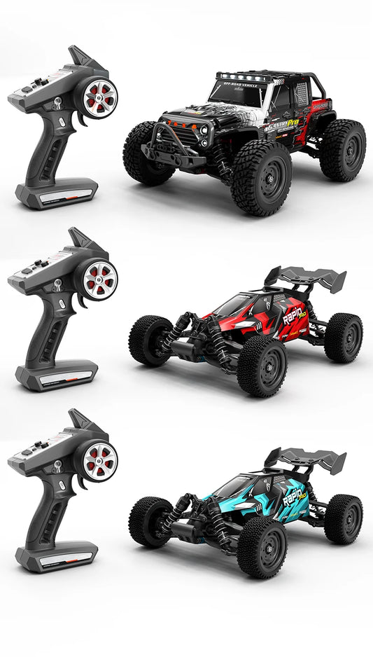 Teeggi 16101 /16102 PRO 1:16 High Speed RC Car With LED Light Drift 70KM/H 4WD RC Off-Road Car Monster Truck Toy For Kid Gifts - MANDOTOS