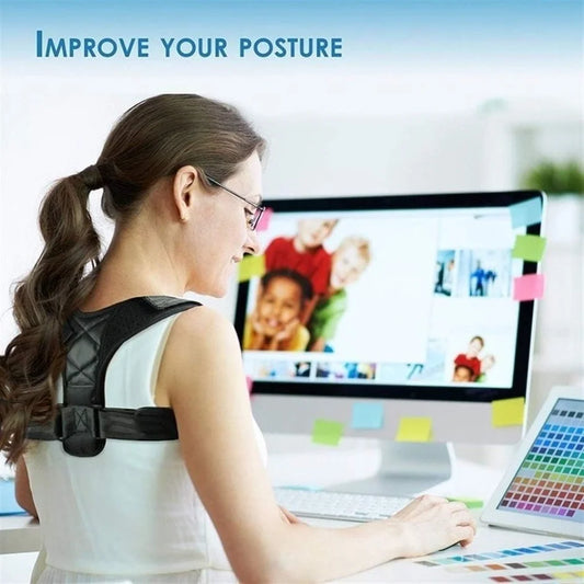 Adjustable Back Shoulder Posture Corrector Belt Clavicle Spine Support Reshape Your Body Home Office Sport Upper Back Neck Brace - MANDOTOS