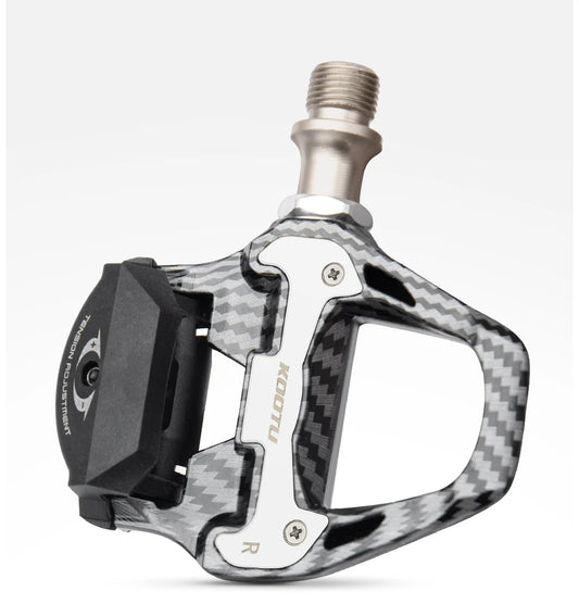 Road Bike Clipless Pedals Carbon Clip-On Pedals With Sealed Bearings Works With KEO And Shimano SPD System Locking Pedals