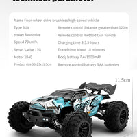 Teeggi 16101 /16102 PRO 1:16 High Speed RC Car With LED Light Drift 70KM/H 4WD RC Off-Road Car Monster Truck Toy For Kid Gifts - MANDOTOS