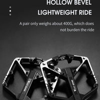 WEST BIKING Bicycle Pedals Sealed DU Bearing Nonslip Pedal Mountain Road Bike Cycling Alloy MTB Pedal Bicycle Accessories