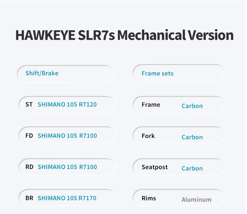 SAVA 2025NEW HAWKEYE SLR7 Carbon Fiber Road Bike with Shimano 105 DI2 R7170 Component Hydraulic Discs, Complete Adult Racing Set