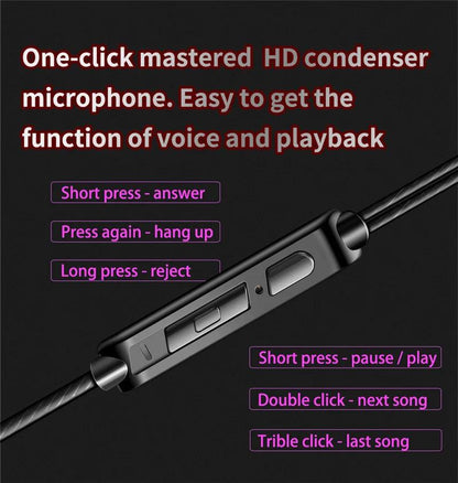 Original QKZ AK6 Copper Driver HiFi Wired Earphones 3.5MM Race Sport Headphones Bass Stereo Headset Music Earbuds In Ear With Microphone - MANDOTOS