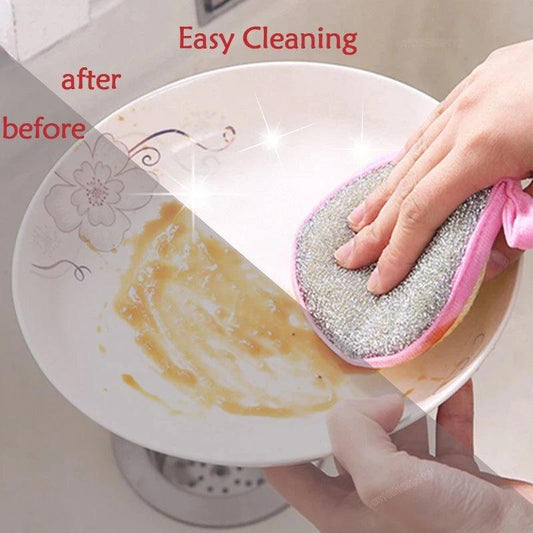 5/10/20Pcs Double Side Dishwashing Sponge Dish Washing Brush Pan Pot Dish Wash Sponges Household Cleaning Kitchen Tools - MANDOTOS