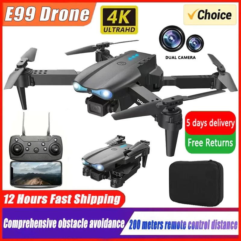E99 Pro Drone Quadcopter Remote Control Handle Four Axis Aircraft HD 6K Photography UAV Altitude Fixation Helicopter Toys - MANDOTOS