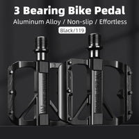 WEST BIKING Bicycle Pedals Sealed DU Bearing Nonslip Pedal Mountain Road Bike Cycling Alloy MTB Pedal Bicycle Accessories