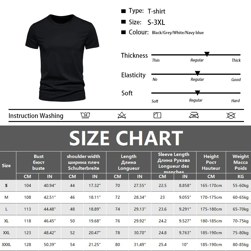 Cotton T Shirts men Five Half Sleeve Women Summer T-shirt Loose Short-sleeved Casual Basic Shirt O Neck Solid Color Oversize - MANDOTOS