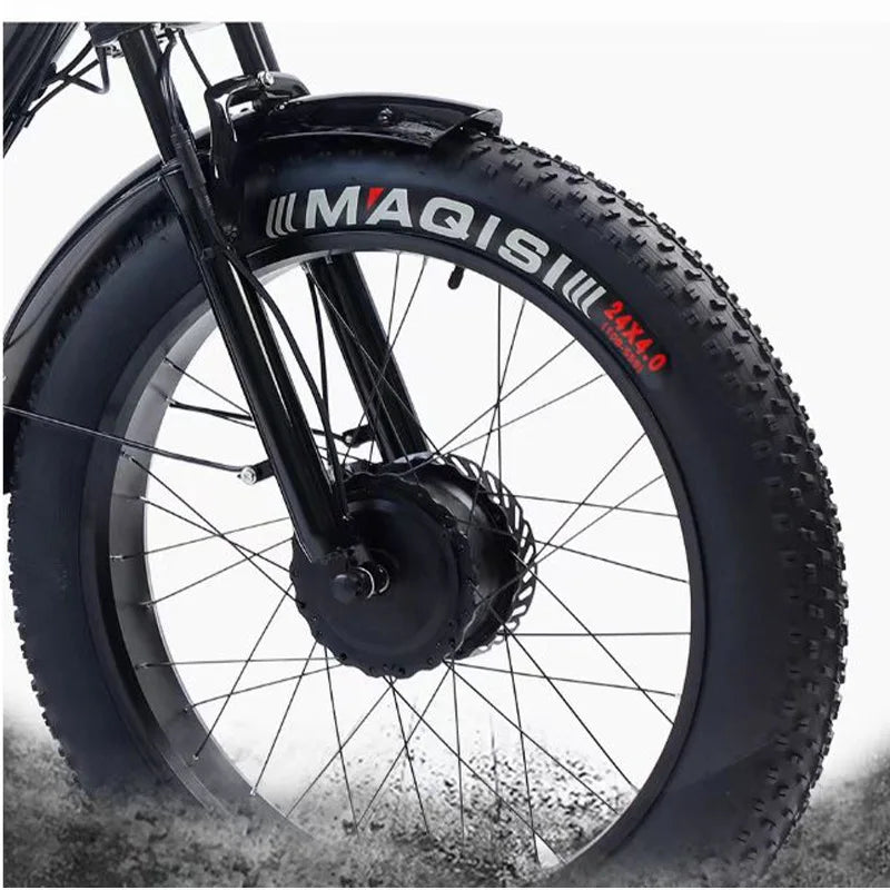 3 Wheel Electric Bicycles for Adults Men Women 24 Inch Electric Fat Bike 750W 15AH Powerful Electric Bicycle With Cargo Basket