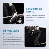 SAVA 2025NEW HAWKEYE SLR7 Carbon Fiber Road Bike with Shimano 105 DI2 R7170 Component Hydraulic Discs, Complete Adult Racing Set