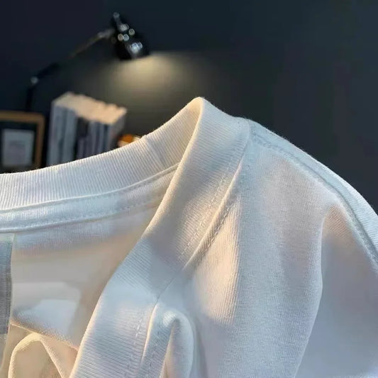 2025 New Short-sleeved Men's and Women's Streetwear Brand Instagram Versatile Round-neck High-quality T-shirts for Men - MANDOTOS