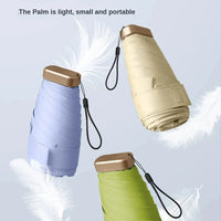 1Pc 55% Off Mini Sun Umbrella Pocket Rain Umbrella Vinyl Folding UV Ultraviolet Protection Sun Shade Pocket Parasol Capsule - MANDOTOS