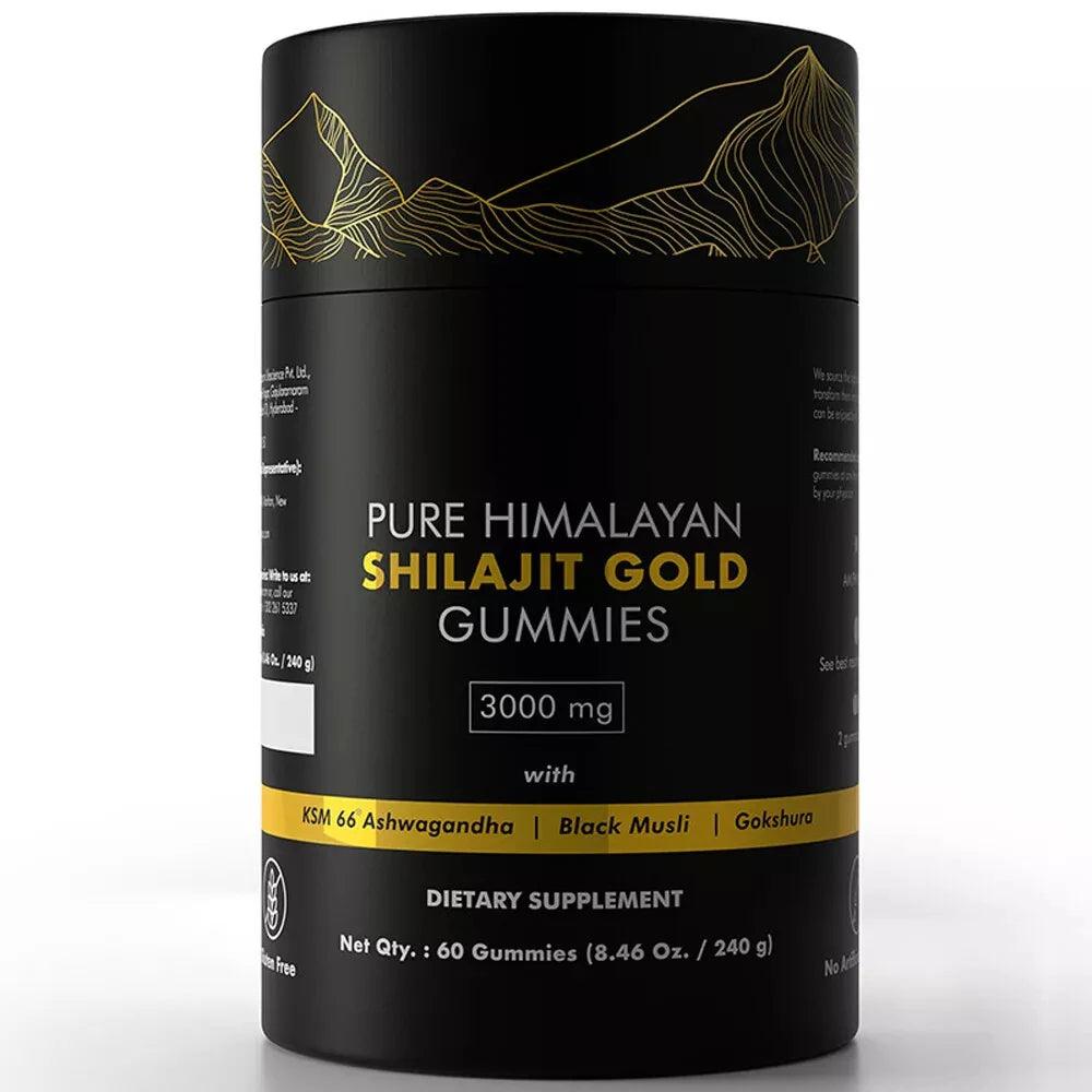 Pure Himalayan Shilajit Gummies, 3000 Mg Gold Grade Shilajit with Ashwagandha, Gokshura for Energy and Immune Support - MANDOTOS