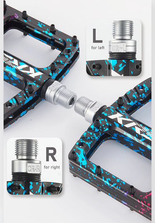 Bike Pedals 9/16 Inch Mountain Bike Pedal Premium Road Bike Pedals Wide Paltform and Lightweight Aluminum Bicycle Pedals