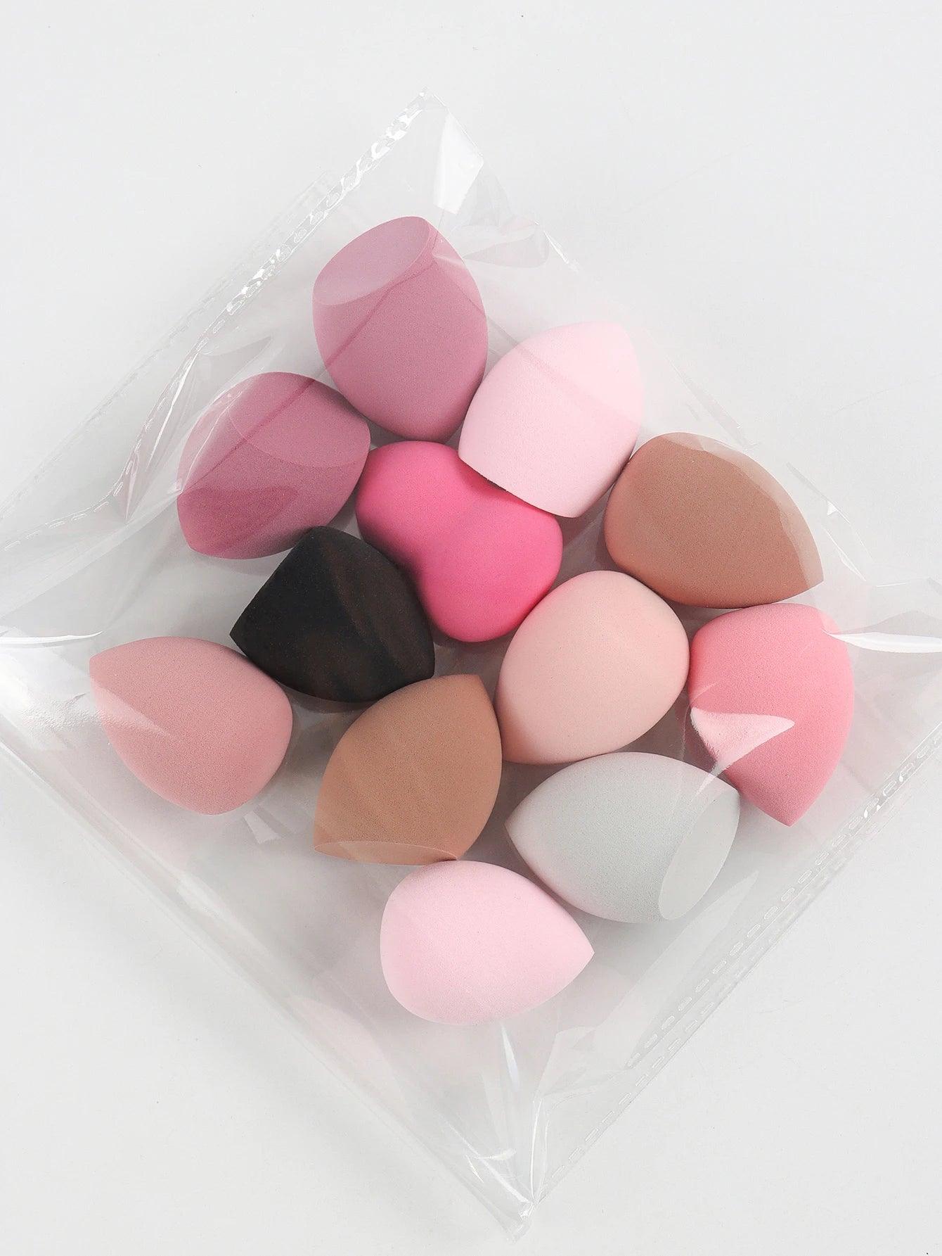 Medium Size Beauty Sponge Set Random Color and Shape Foundation Mixing Puff Liquid Cream Powder 6 12 24 36 60 Pieces - MANDOTOS