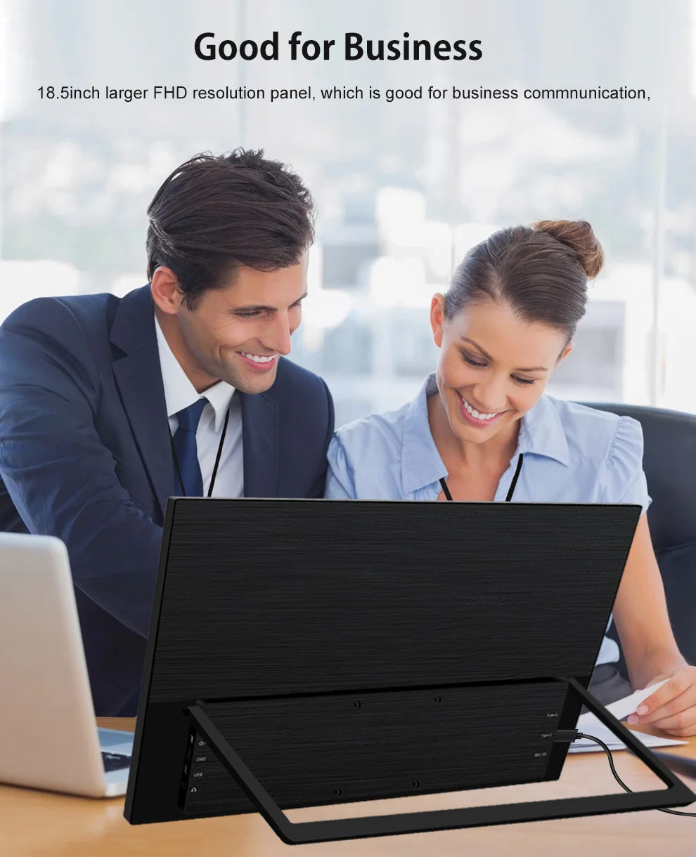 ZEUSLAP 18.5" Touch Screen Portable Monitor 100Hz 100% sRGB With Screen Holder Stand For Laptop Phone Xbox PS4 PS5 Switch