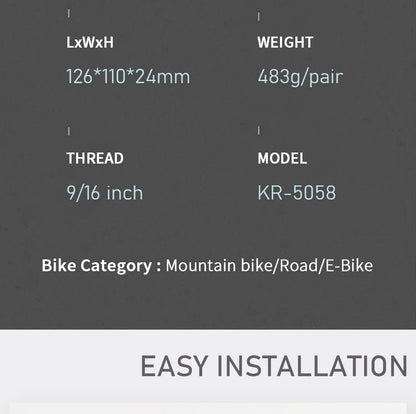 Bike Pedals 9/16 Inch Mountain Bike Pedal Premium Road Bike Pedals Wide Paltform and Lightweight Aluminum Bicycle Pedals