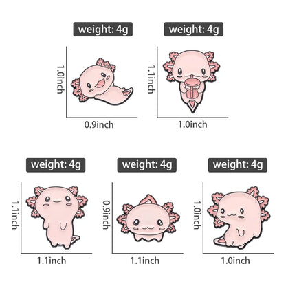 Animal 5-7pcs/Set Enamel Pins Penguin Bat Bee Owl Metal Brooches Fashion Lapel Badge Backpack Clothes Jewelry Gift for friends - MANDOTOS