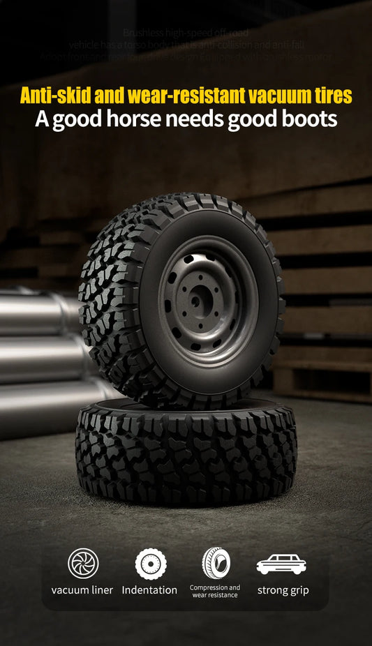 Teeggi 16101 /16102 PRO 1:16 High Speed RC Car With LED Light Drift 70KM/H 4WD RC Off-Road Car Monster Truck Toy For Kid Gifts - MANDOTOS