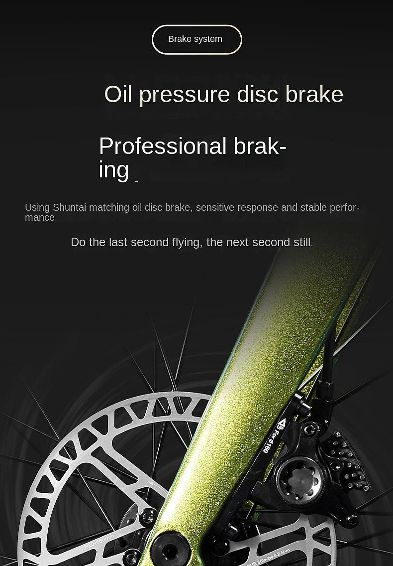 2025 New Ultra-Light Carbon Fiber Road Bike Fast Racing Bicycle with Hydraulic Disc Brakes 16/24-Speed Gear Shift Drop Handlebar