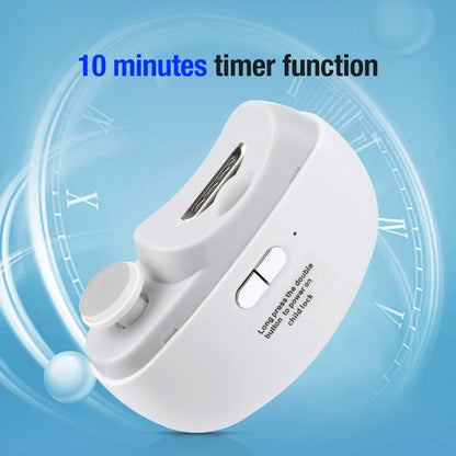 Electric Nail Clipper Grinding and Polishing with Light Automatic Nail Trimmer Rechargeable Nail Cutter Manicure for Baby Adult - MANDOTOS